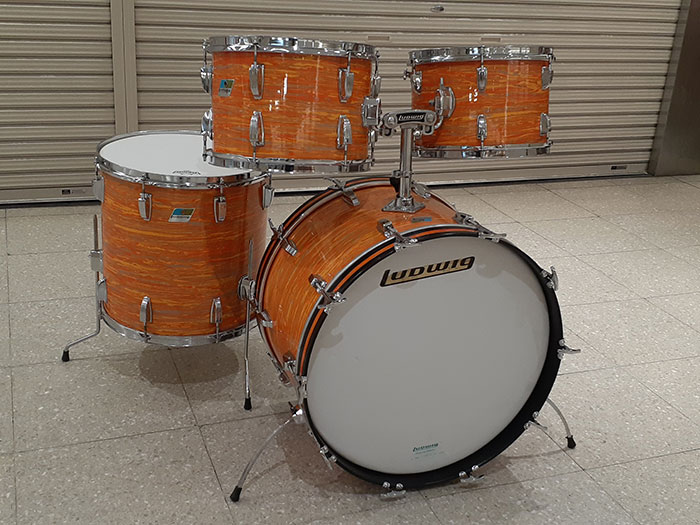 【VINTAGE】71' Big Beat Mod Orange 4pc set 22" 16" 13" 12”