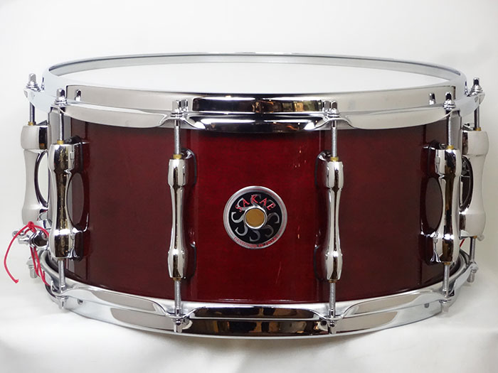 【初期ロッド】Evolved SD1465MA/M-LG 14"X6,5" Wine ロゴ入りスネアケース付