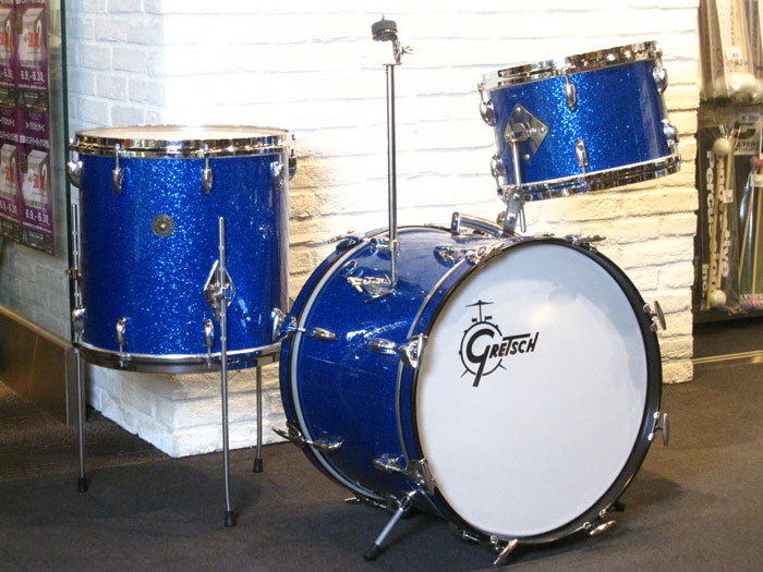 【VINTAGE】60's Progressive Jazz  18" 12" 14" Blue Sparkle Pearl