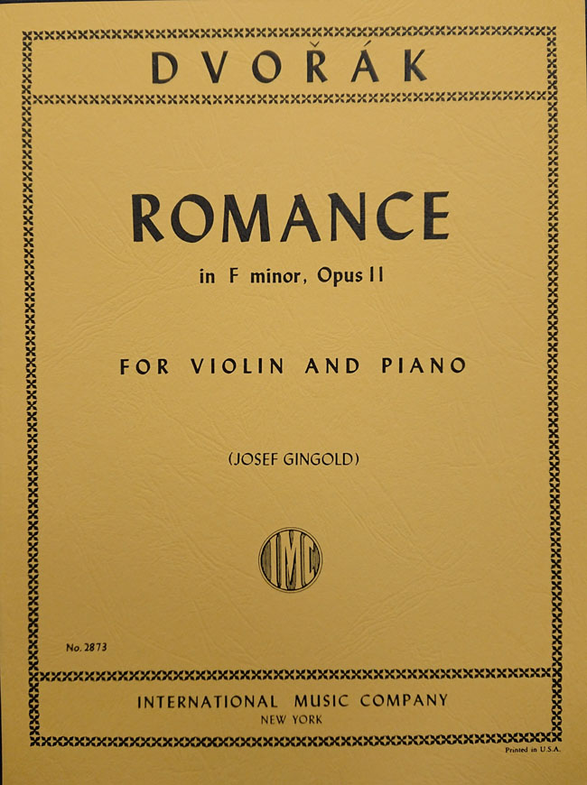 ドヴォルジャーク / ロマンス ヘ短調 Op.11（ヴァイオリン洋書）