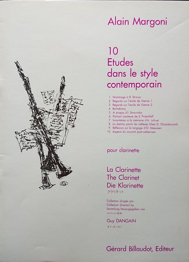ビヨドー社 マルゴーニ / 現代的スタイルによる10の練習曲 （クラリネット教本） Gerard Billaudot ガイ