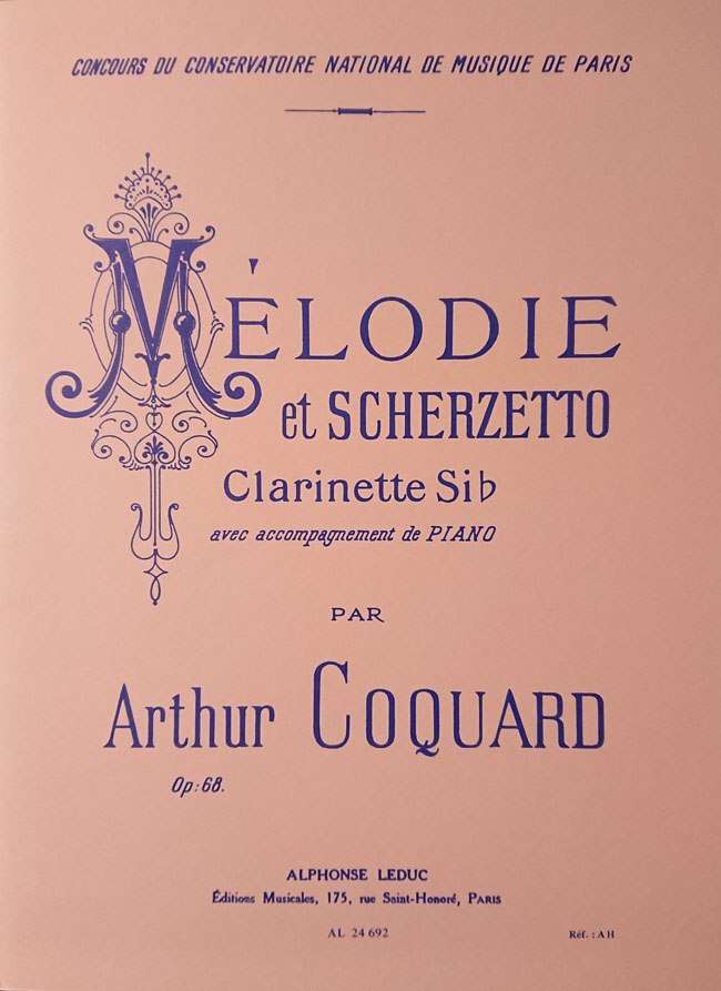 ルデュック社 コカール / メロディ（旋律）とスケルェット   (クラリネット洋書) Alphonse Leduc