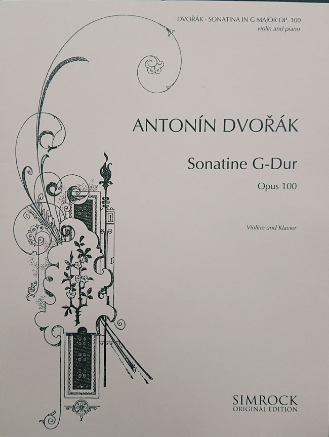 ドヴォルジャーク / バイオリンとピアノのためのソナチネ ト長調Op.100（ヴァイオリン洋書）