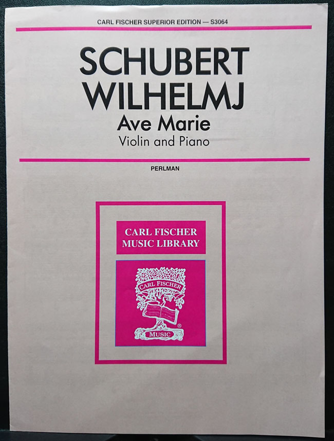Carl Fischer シューベルト/アヴェ・マリア　Op.52/6 D.839（ヴァイオリン洋書） カールフィッシャー
