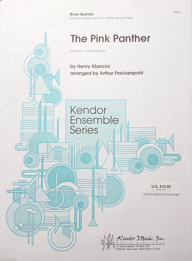 Kendor 【金5】マンシーニ/ザ・ピンク・パンサー　(金管五重奏洋書) Kendor