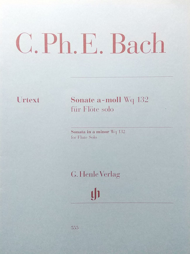 C.P.E.バッハ / 無伴奏フルートソナタ イ短調 Wq 132  (フルート洋書)