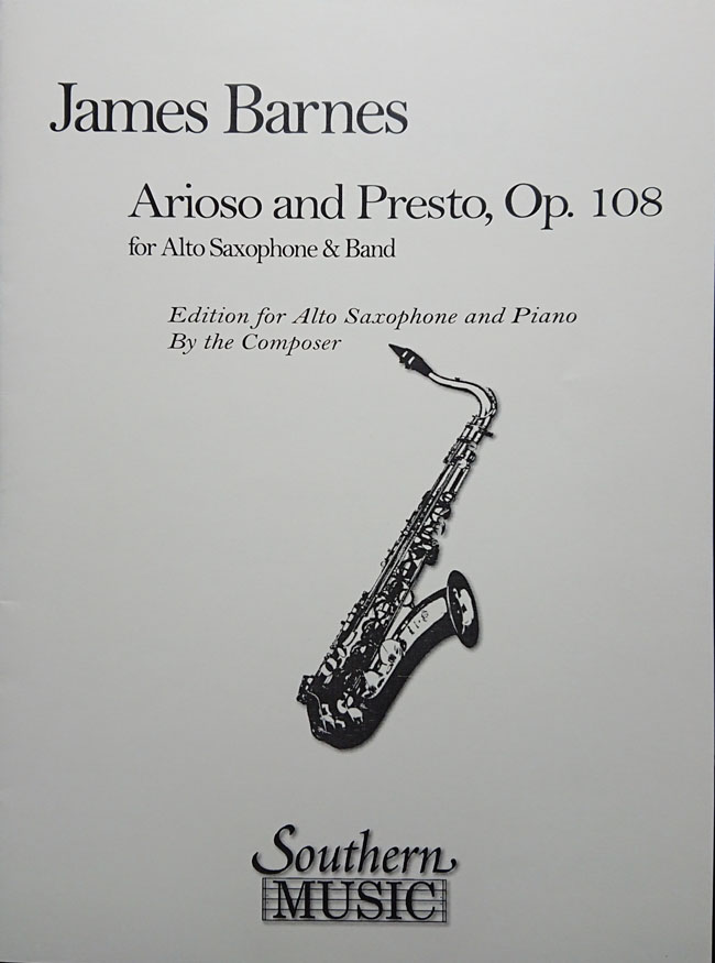 バーンズ / アリオーソとプレスト Op.108 (サックス洋書)