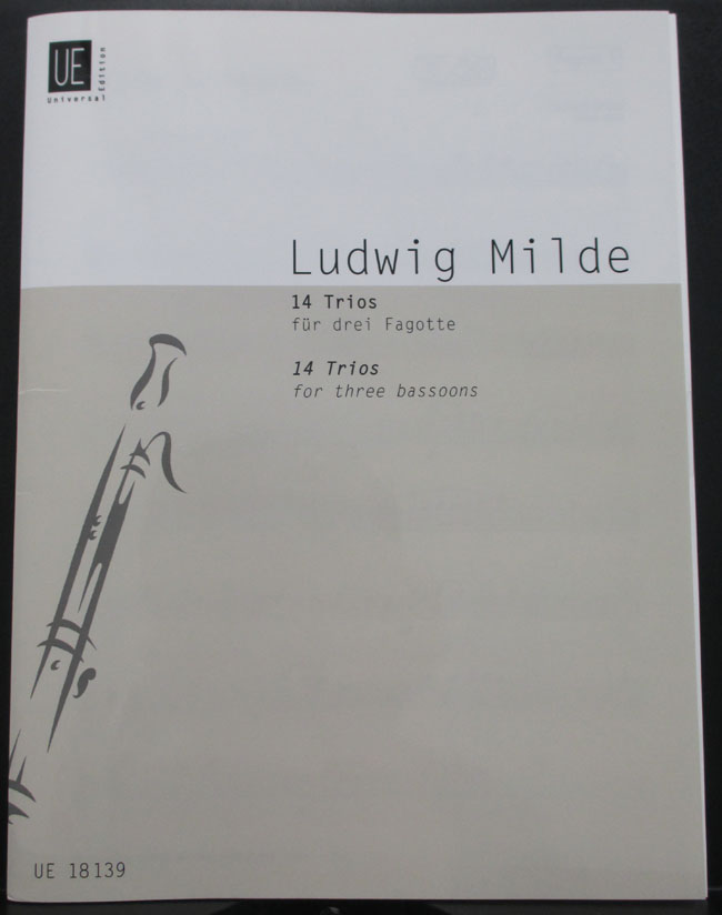 【3Fg】L.ミルデ（ミルド）/ファゴットのための14のトリオ(ファゴット3重奏洋書)