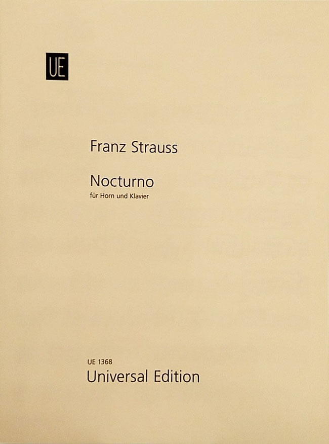 Universal F.シュトラウス/夜想曲　Op.7（ノクターン）(ホルン洋書) Universal