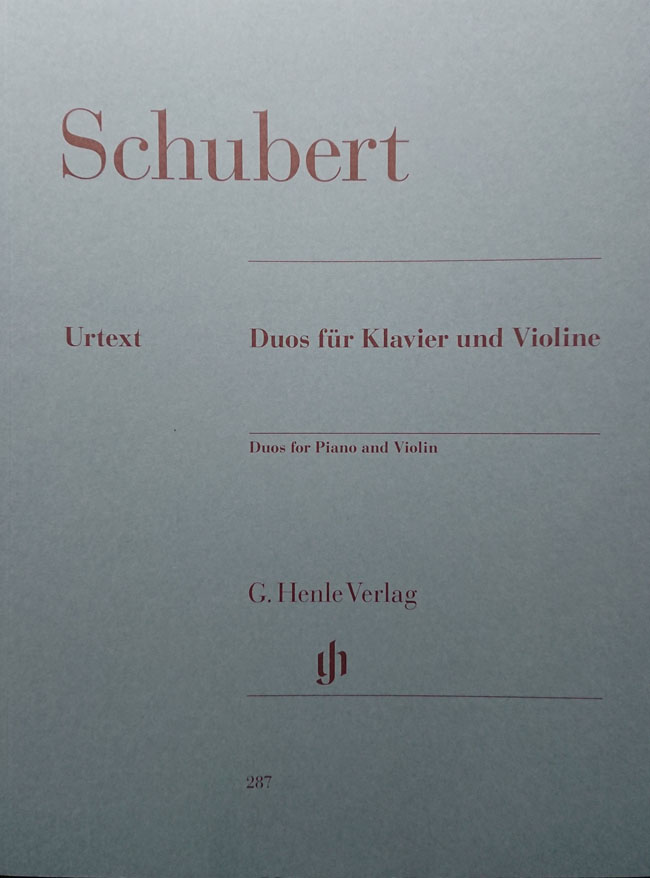 ヘンレ社 シューベルト/ヴァイオリンとピアノの二重奏曲集 