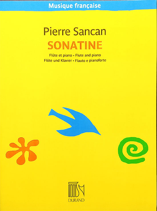 デュラン社 サンカン / ソナチネ、フルートとピアノのための （フルート洋書） Editions Durand ピエール・サンカン 管打コン