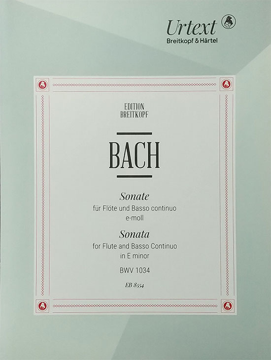 バッハ / フルート・ソナタ ホ短調 BWV 1034 (フルート洋書)