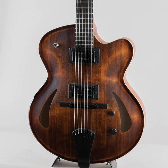 Victor Baker Guitars Model 15 Full Hollow Brown Smoke 2022 ヴィクター ベイカー サブ画像8