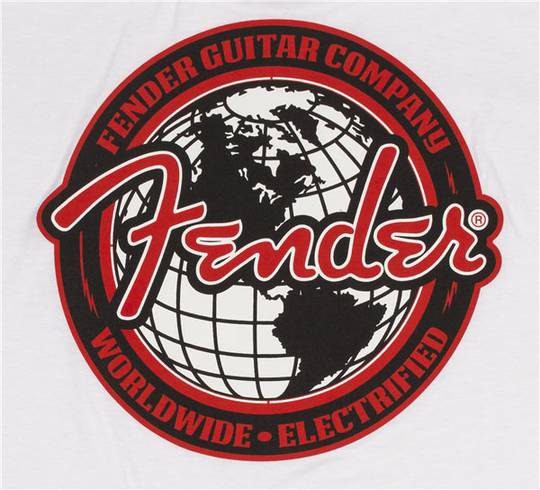 FENDER Spaghetti Logo Globe T-Shirt, Wht S フェンダー サブ画像2
