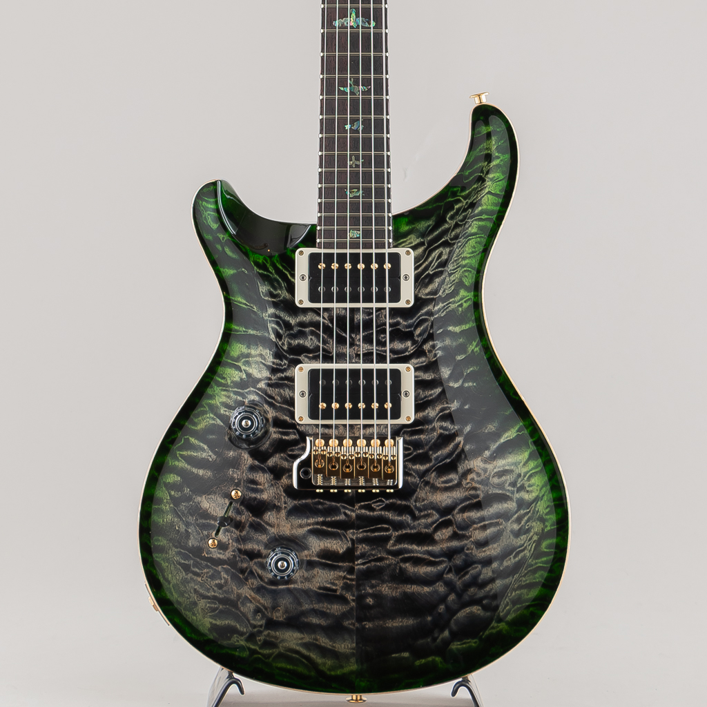 Wood Library Custom 24 Lefty 10Top Quilt Charcoal Jade Burst