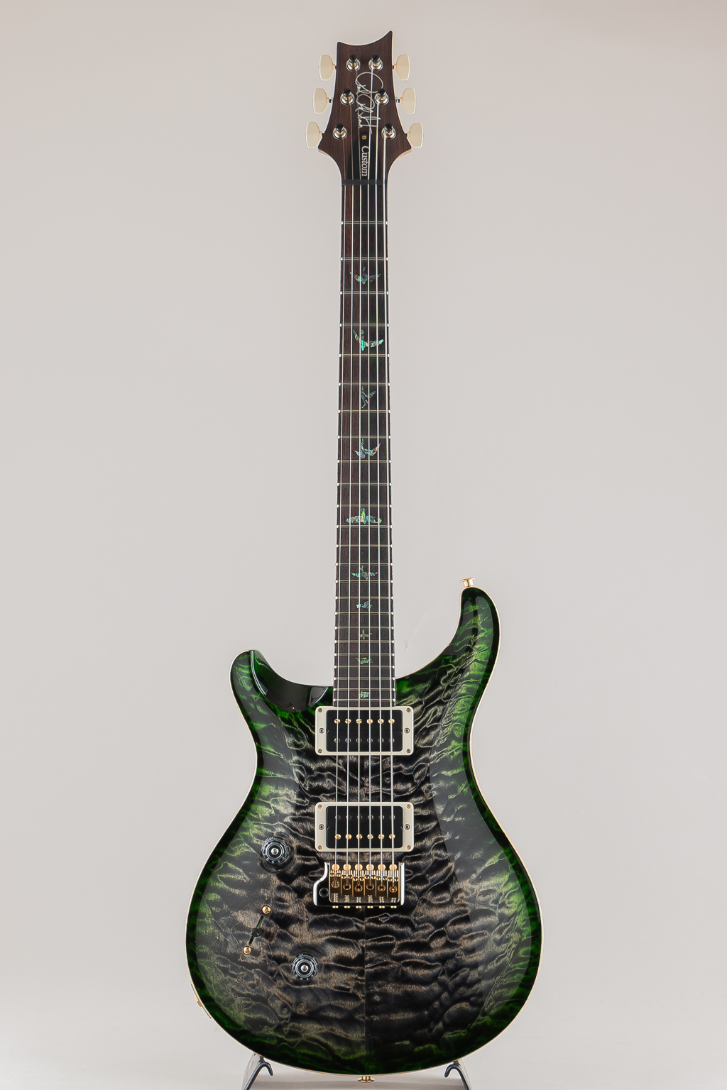 Paul Reed Smith Wood Library Custom 24 Lefty 10Top Quilt Charcoal Jade Burst ポールリードスミス サブ画像2