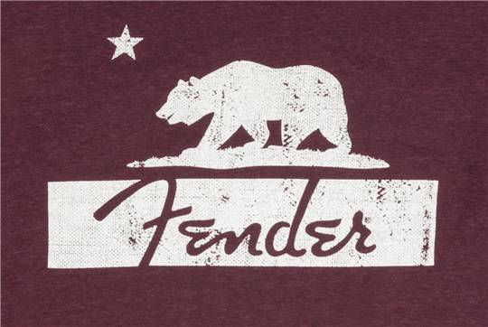 FENDER Fender Burgundy Bear Unisex T-Shirt,S フェンダー サブ画像1