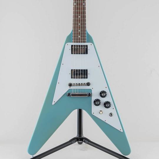 70s Flying V Dot Inlays Maui Blue with Matching Headstock VOS【S/N:74006423】
