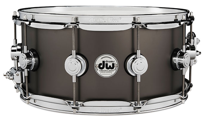 DW-SBB1465SD/BRASS/C Collector's Metal Snare / Satin Black Over Brass 