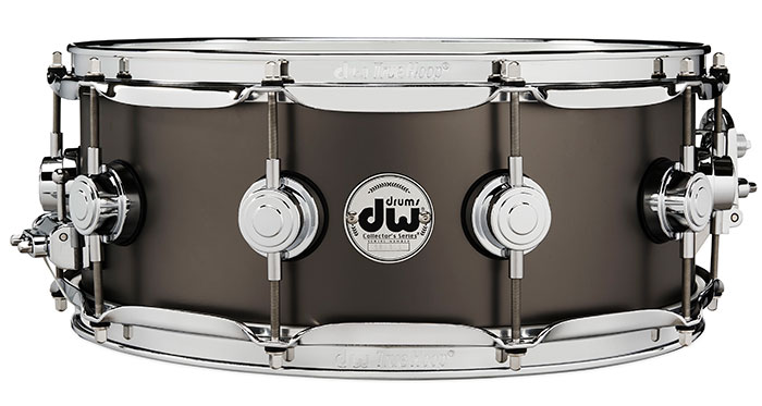 DW-SBB1455SD/BRASS/C Collector's Metal Snare / Satin Black Over Brass 