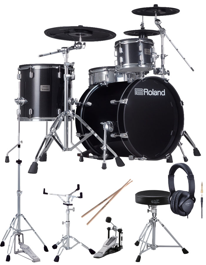 VAD503 V-Drums Acoustic Design イス、ペダル、ハイハットスタンド、スネアスタンド付き