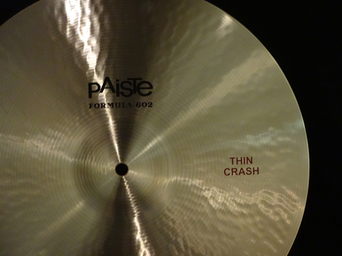 PAiSTe FORMULA602 【新品25%OFF!!】FORMULA602 16 Thin Crash パイステ　フォーミュラ602 サブ画像1