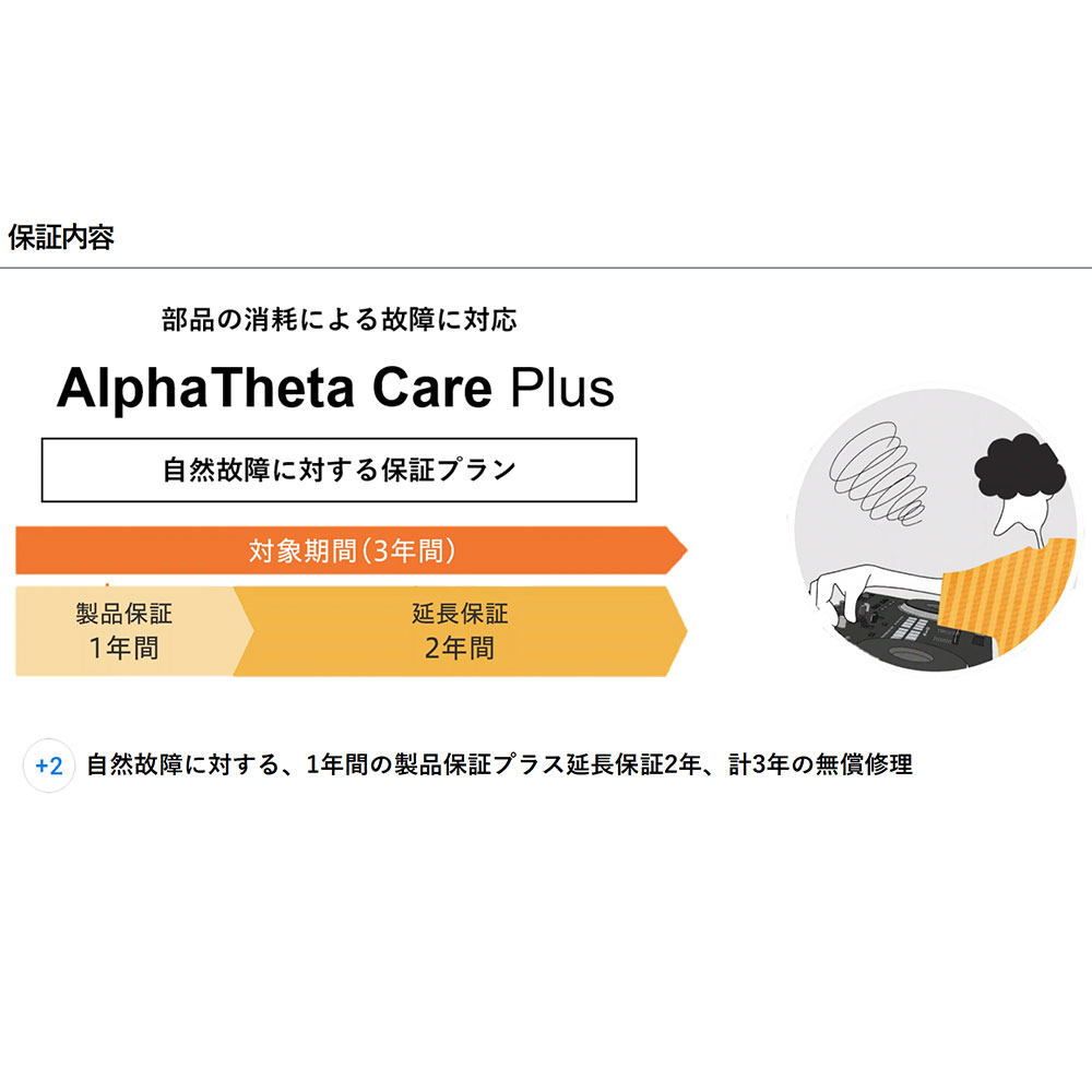 PioneerDJ AlphaTheta Care Plus【自然故障に対する保証プラン】 パイオニア AlphaTheta Care Plus サブ画像1