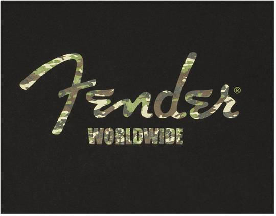 FENDER Camo Logo L/S T-Shirt, Blk S フェンダー サブ画像1