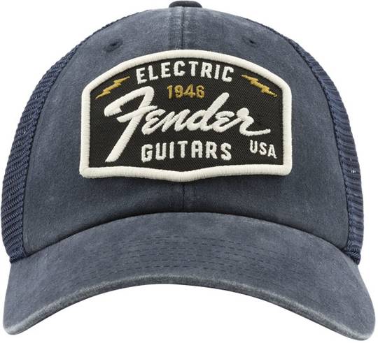 Raglan Bones Fender Electric Hat, Navy