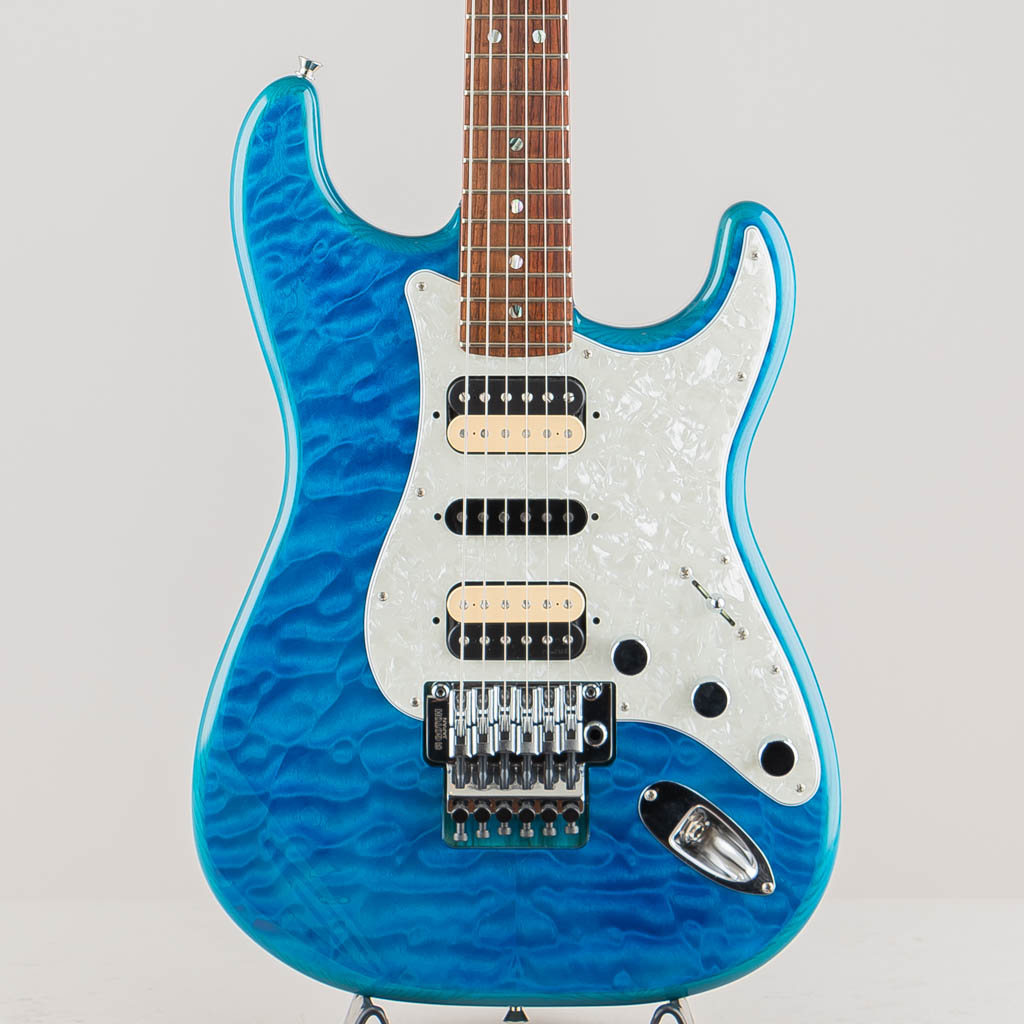 Michiya Haruhata Stratocaster / Caribbean Blue Transparent