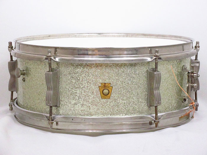 【VINTAGE】60's Pioneer Sparkling Silver Pearl 14"×5.5" Nickel Over Brass Hoops