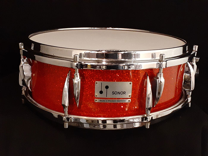 【VINTAGE】Early 60s K-190 Red Sparkling 14"x5" 3ply Beech Shell