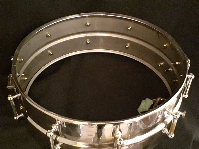 Slingerland 【VINTAGE】28'-38' The Artist Series Nickel Brass No.131 14×5 w/Original Hard Case スリンガーランド サブ画像15