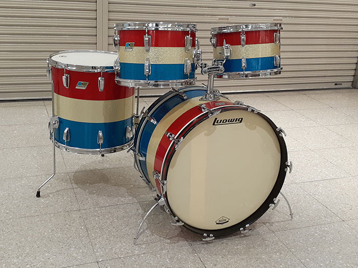 Ludwig 【VINTAGE】Early 70s Big Beat Custom Trico sparkle 4pc set 22 16 13 12  ラディック