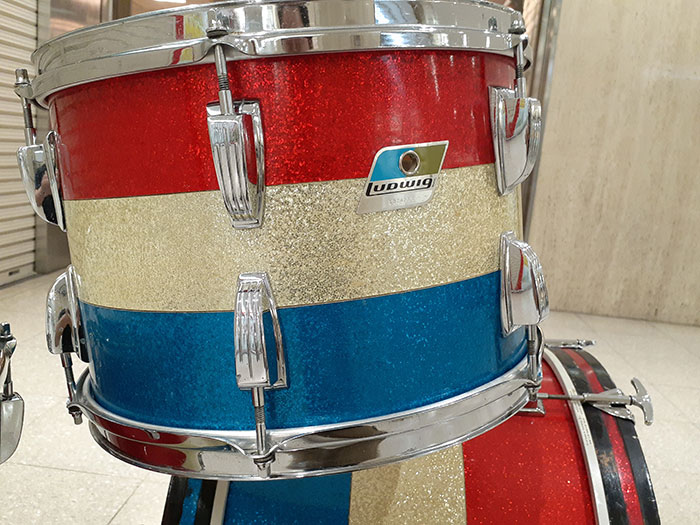 Ludwig 【VINTAGE】Early 70s Big Beat Custom Trico sparkle 4pc set 22 16 13 12  ラディック サブ画像10