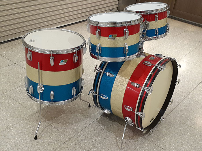 Ludwig 【VINTAGE】Early 70s Big Beat Custom Trico sparkle 4pc set 22 16 13 12  ラディック サブ画像1