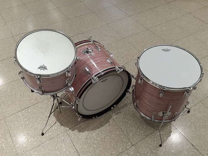 Rogers 【VINTAGE】60s Holiday Model Wine Red Ripple Pearl 20 16 13, w/snare stand ロジャース サブ画像10