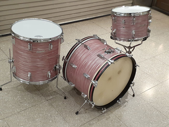 Rogers 【VINTAGE】60s Holiday Model Wine Red Ripple Pearl 20 16 13, w/snare stand ロジャース サブ画像1