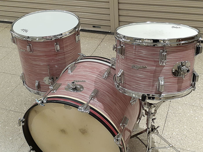 Rogers 【VINTAGE】60s Holiday Model Wine Red Ripple Pearl 20 16 13, w/snare stand ロジャース サブ画像2