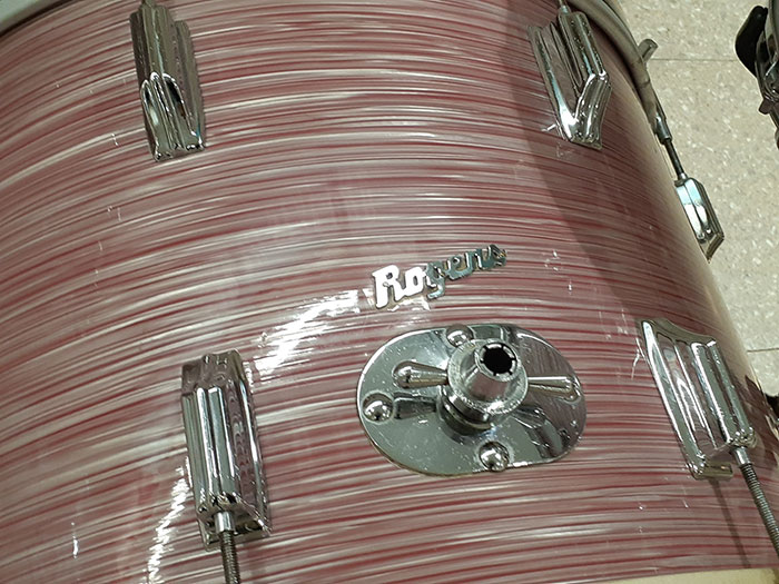 Rogers 【VINTAGE】60s Holiday Model Wine Red Ripple Pearl 20 16 13, w/snare stand ロジャース サブ画像3