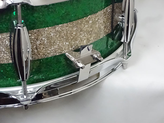 Q Drum 【中古品】Maple 10ply 14x5.5 Green&Silver Sparkle  M10-1455 GSSS キュードラム サブ画像3