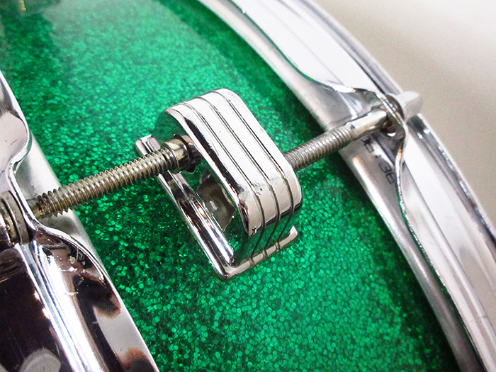 Ludwig 【委託品/VINTAGE】1960〜63' No.906P The〝DOWNBEAT″ Model Sparkling Green Pearl COB Hoops ラディック サブ画像7
