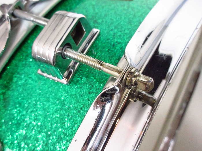 Ludwig 【委託品/VINTAGE】1960〜63' No.906P The〝DOWNBEAT″ Model Sparkling Green Pearl COB Hoops ラディック サブ画像8