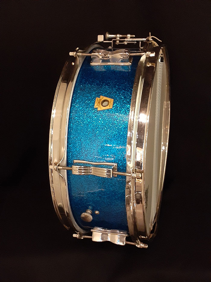 Ludwig 【VINTAGE】61' Pioneer Sparkling Blue Pearl 14×5.5 Nickel Over Brass Hoops ラディック サブ画像11