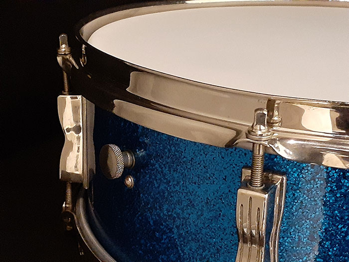 Ludwig 【VINTAGE】61' Pioneer Sparkling Blue Pearl 14×5.5 Nickel Over Brass Hoops ラディック サブ画像2