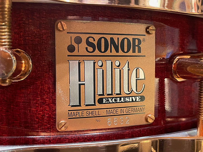 SONOR 【中古品】EHD400RM / Hilite Exclusive Snare Drum Red Maple 14×4 ソナー サブ画像1