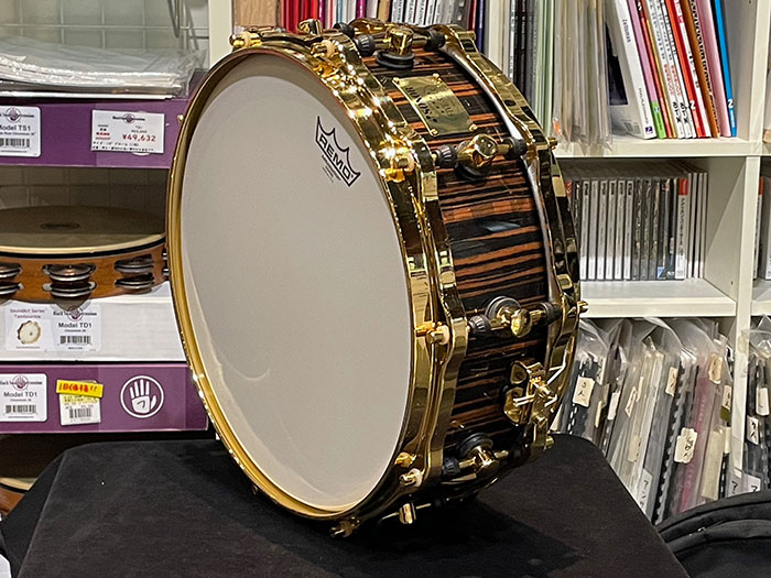 SONOR 【中古品】Rare!! Five-Star Maple 12Ply Makassar Ebony Limited Edition Snare Drum ソナー サブ画像9