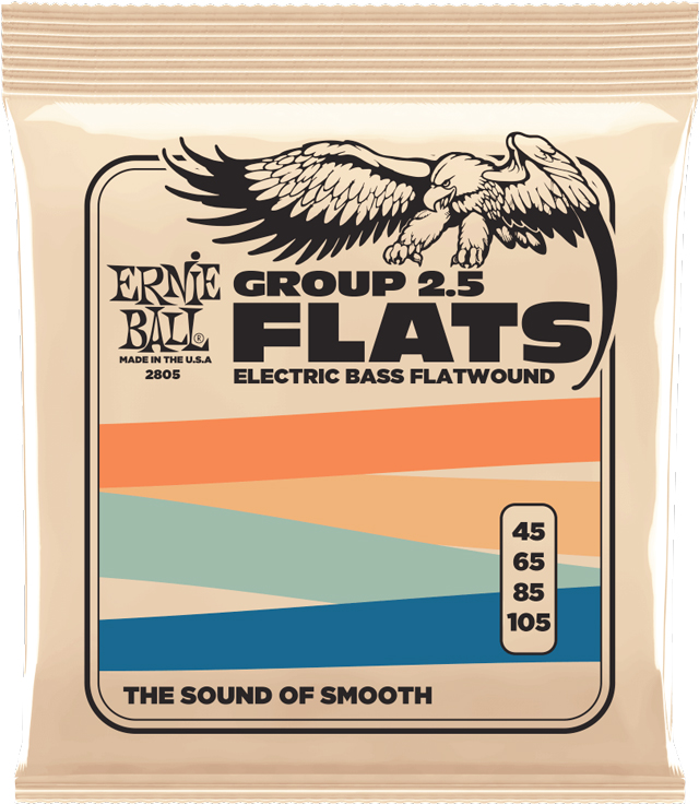 Group 2.5 Stainless Steel Flatwound Electric Bass Strings 45-105 Gauge 2805