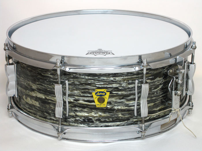 Ludwig 【VINTAGE】1959年 Jazz Festival Transition Badge Oyster Black Pearl 14×5,5 ラディック サブ画像5