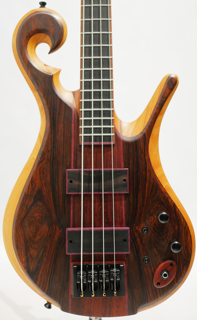 Carl Thompson 4strings Scroll Bass Fretted 36inch / Cocobolo Top カール　トンプソン